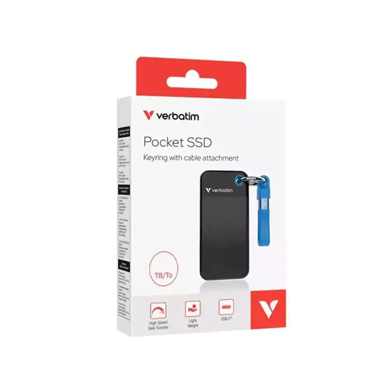 حافظه SSD اکسترنال ورباتیم مدل VERBATIM Pocket 1TB – خاکستری — تصویر ۳