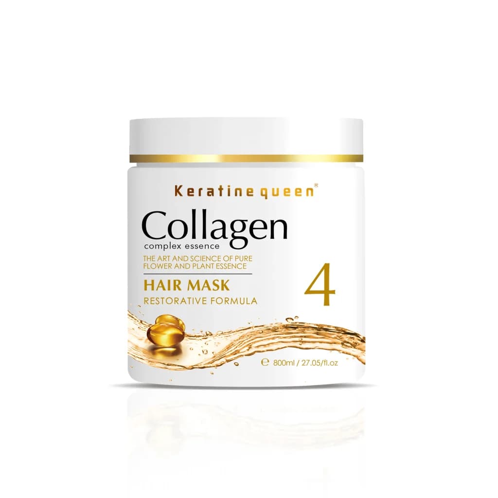 ماسک موی داخل حمام کراتین کویین کلاژن مدل Keratine queen Collagen4حجم800میل — تصویر ۳