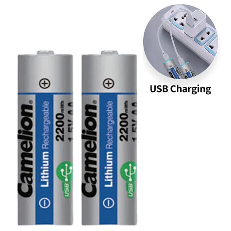 باتری دوتایی قلمی شارژی Camelion UB-AA2200-PBH2 AA 2200mAh — تصویر ۶