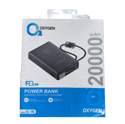 پاوربانک اکسیژن مدل OX-190 ظرفیت 20 هزار