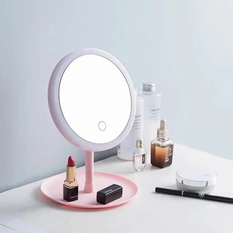 آینه رومیزی لمسی با نور LED قابل تنظیم — تصویر ۹
