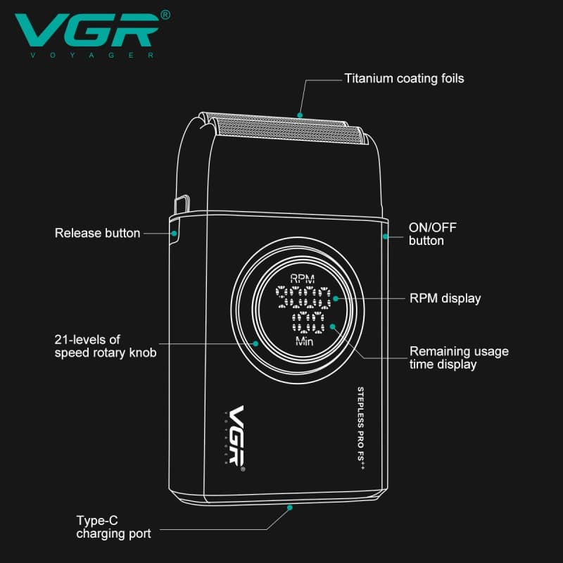 شیور غلتکی وی جی آر مدل V-377 — تصویر ۵