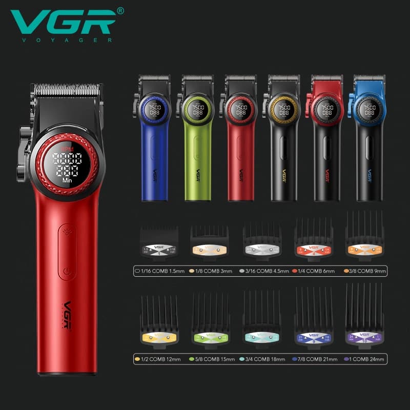 ماشین اصلاح سر و صورت وی جی آر مدل V-001 (قرمز) — تصویر ۶