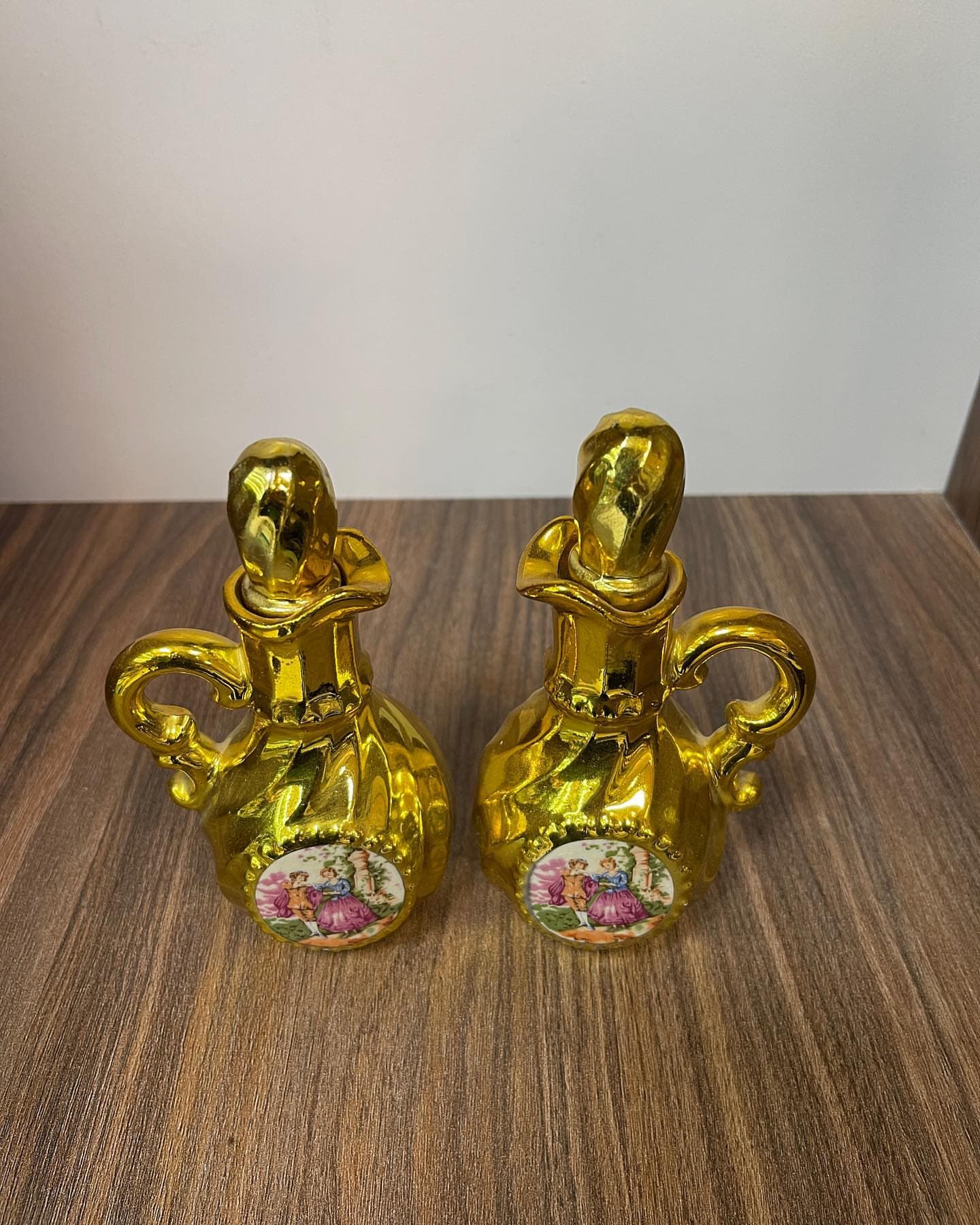 یک جفت آبلیموخوری طلایی دنسی ژاپنی قدیمی — تصویر ۹