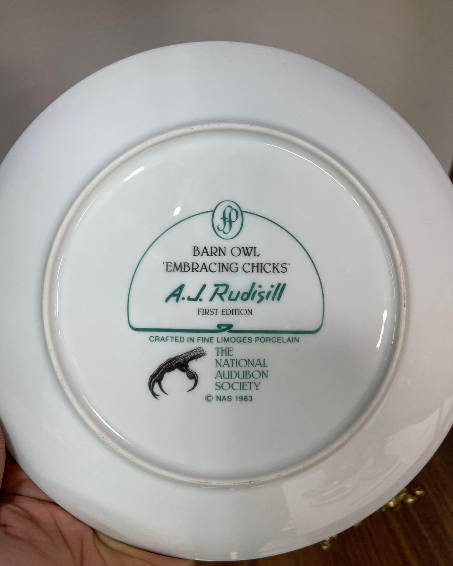بشقاب دیواری جغد انگلیسی اصل — تصویر ۴