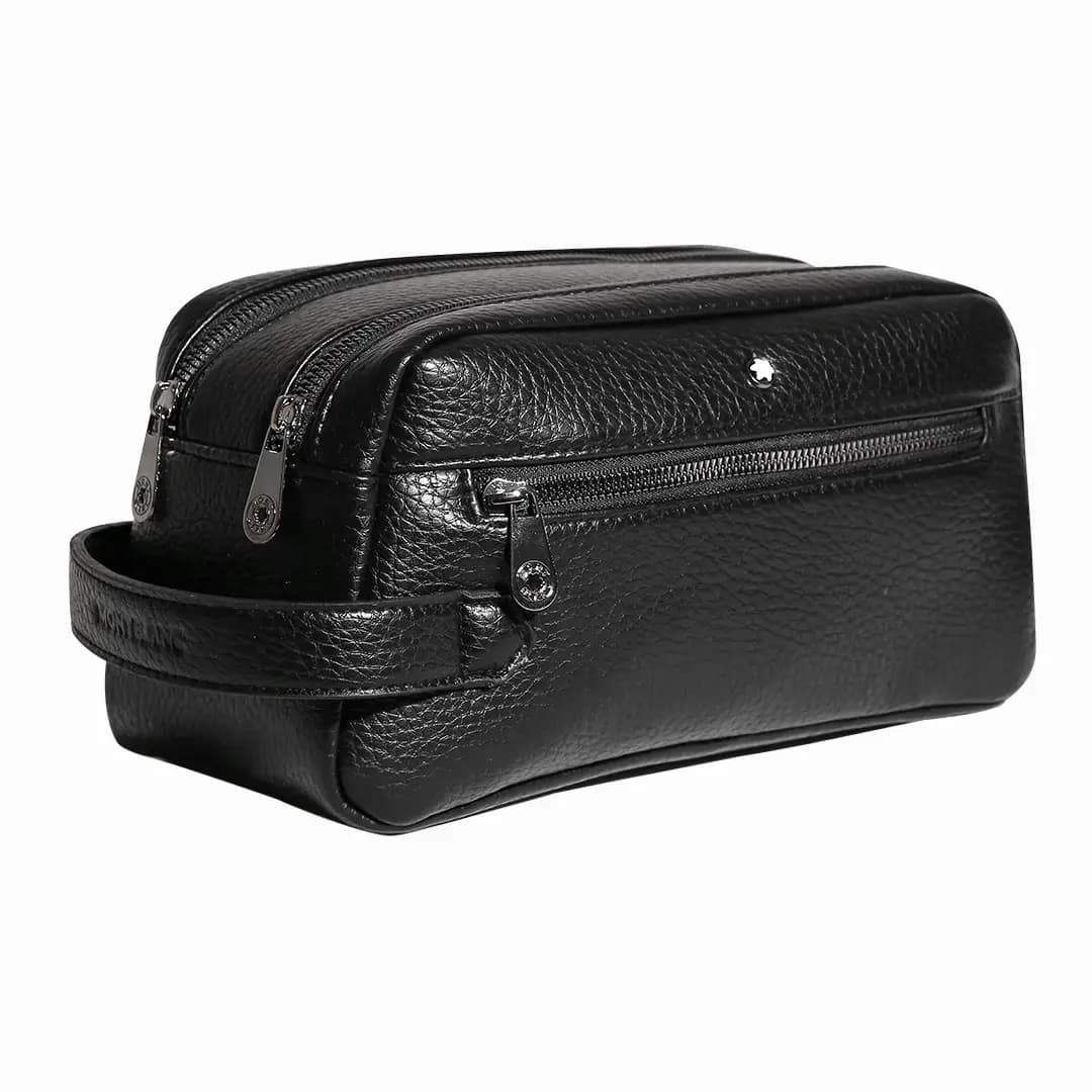 کیف دستی چرمی دو زیپ Mont Blanc مدل MB30449-Plus