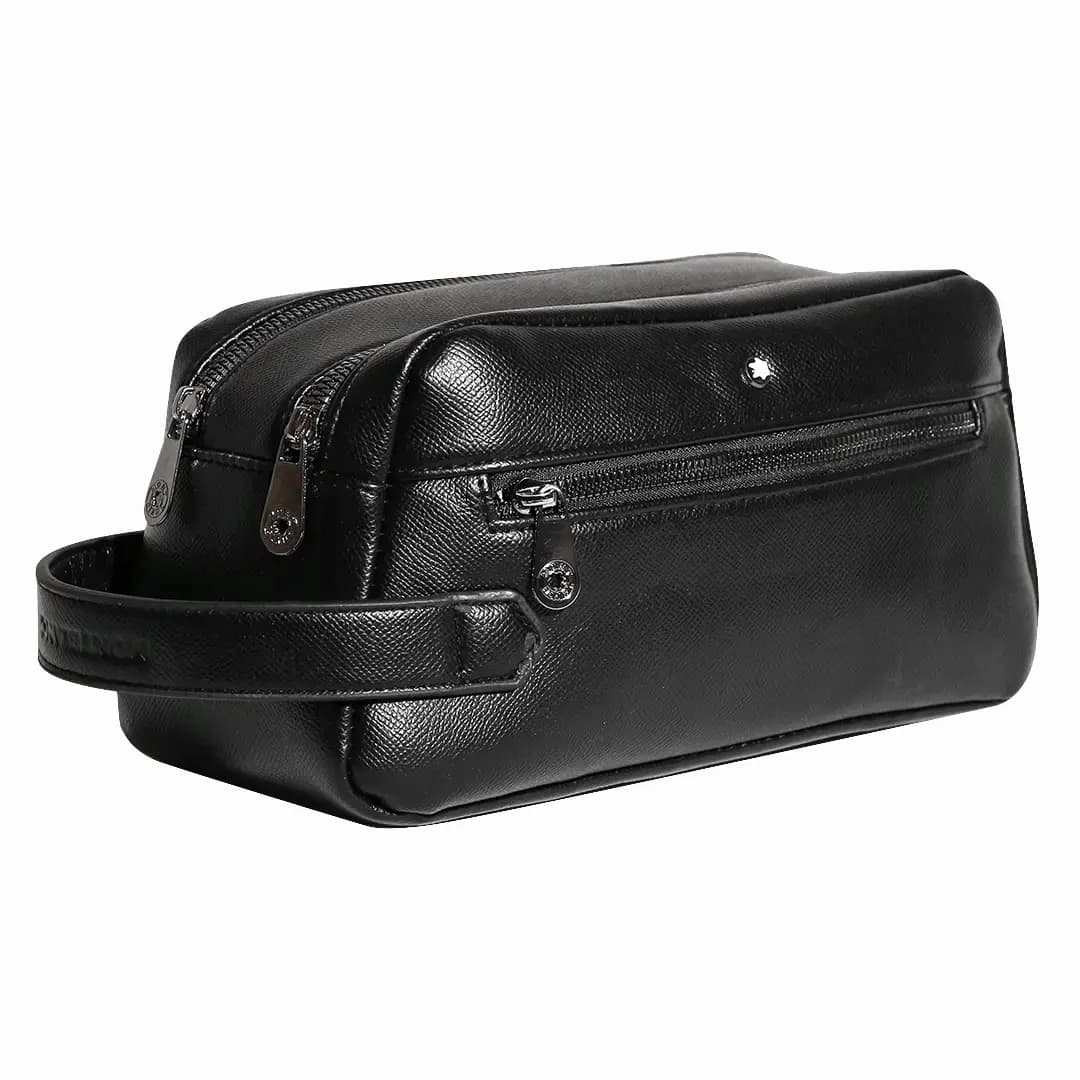 کیف دستی چرمی دو زیپ Mont Blanc مدل MB30445-Plus