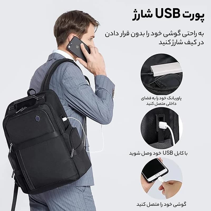 کوله پشتی لپتاپ Arctic Hunter مدل B00449 — تصویر ۶