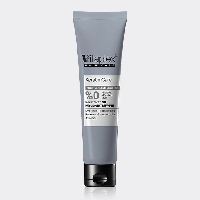 کرم مو بعد از حمام موهای کراتین شده ویتاپلکس Vitaplex Keratin Care Hair Cream 150ml
