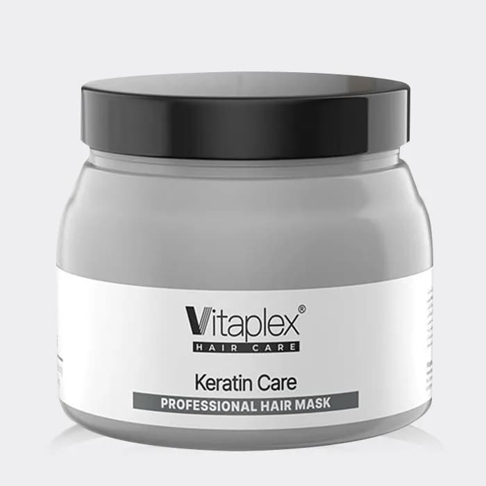 ماسک موهای کراتین شده ویتاپلکس Vitaplex Keratin Care Professional Hair Mask 500ml — تصویر ۳
