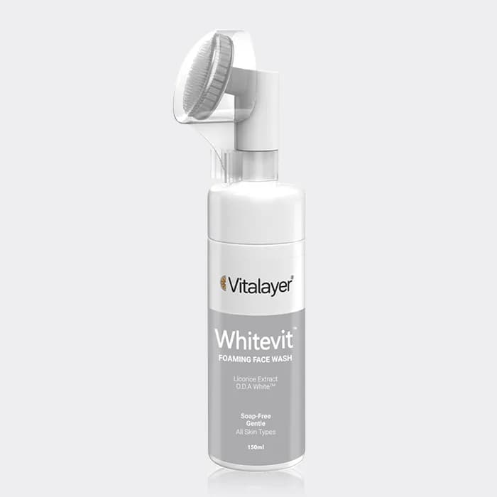 فوم شستشو براش دار وایت ویت ویتالیر Vitalayer Whitevit Foaming Face Wash 150ml
