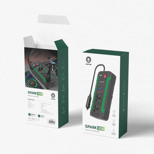 مبدل برق اینورتر گرین لاین مدل Spark 300 با توان 300 وات و 7 پورت خروجی ا GREEN LION — تصویر ۳