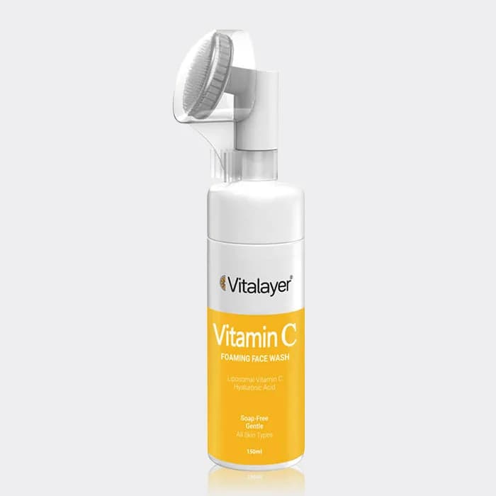 فوم شستشو براش دار ویتامین سی ویتالیر Vitalayer Vitamin C Foaming Face Wash 200ml