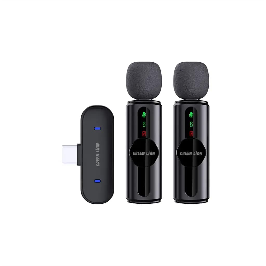 میکروفون یقه‌ای بی‌سیم گرین لاین مدل GM-76X با حذف نویز 3 سطحی GNGM76XMICBK