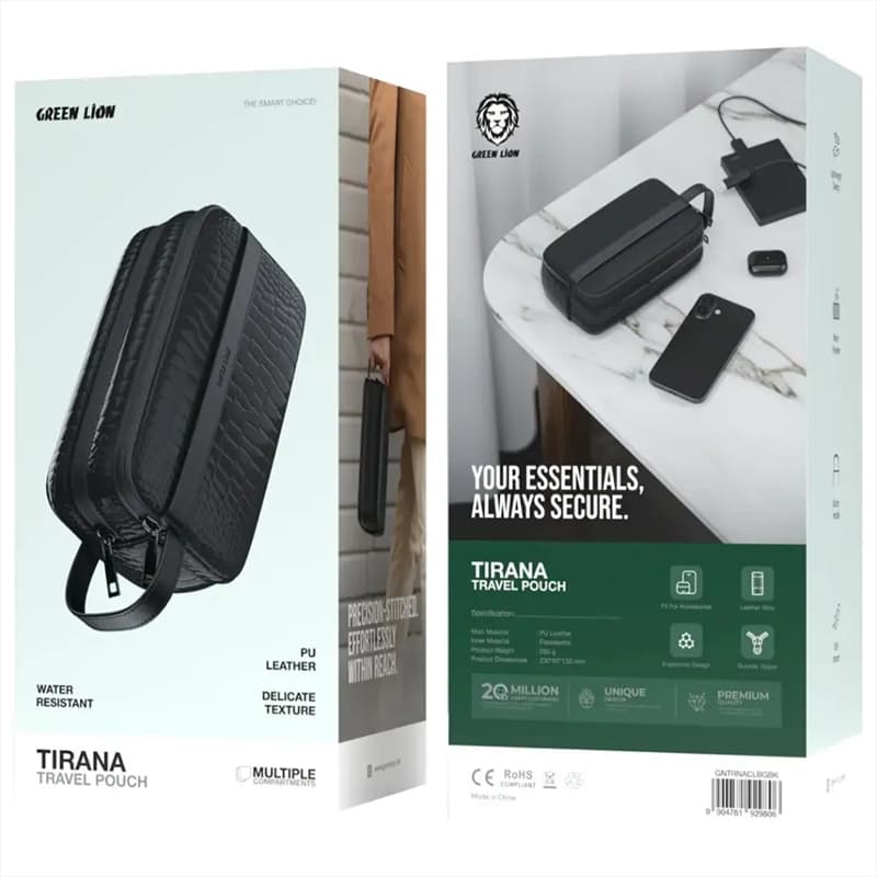کیف دستی گرین لاین Green Lion Tirana Travel Pouch GNTRNACLBGBK — تصویر ۸
