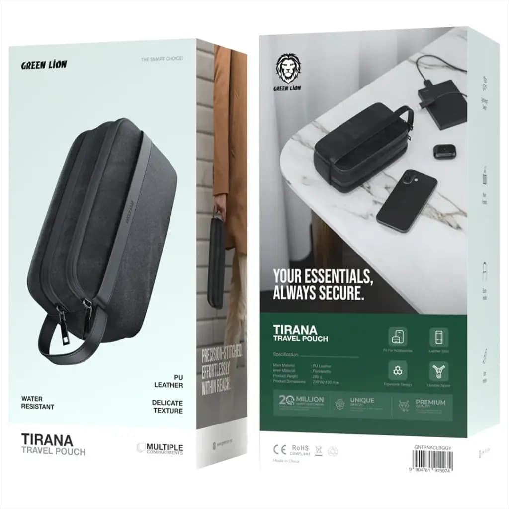 کیف دستی گرین لاین Green Lion Tirana Travel Pouch GNTRNACLBGBK — تصویر ۵