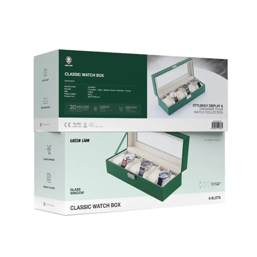 باکس ساعت Classic 6 Slots گرین لاین مدل GNCWATBX6GN — تصویر ۵