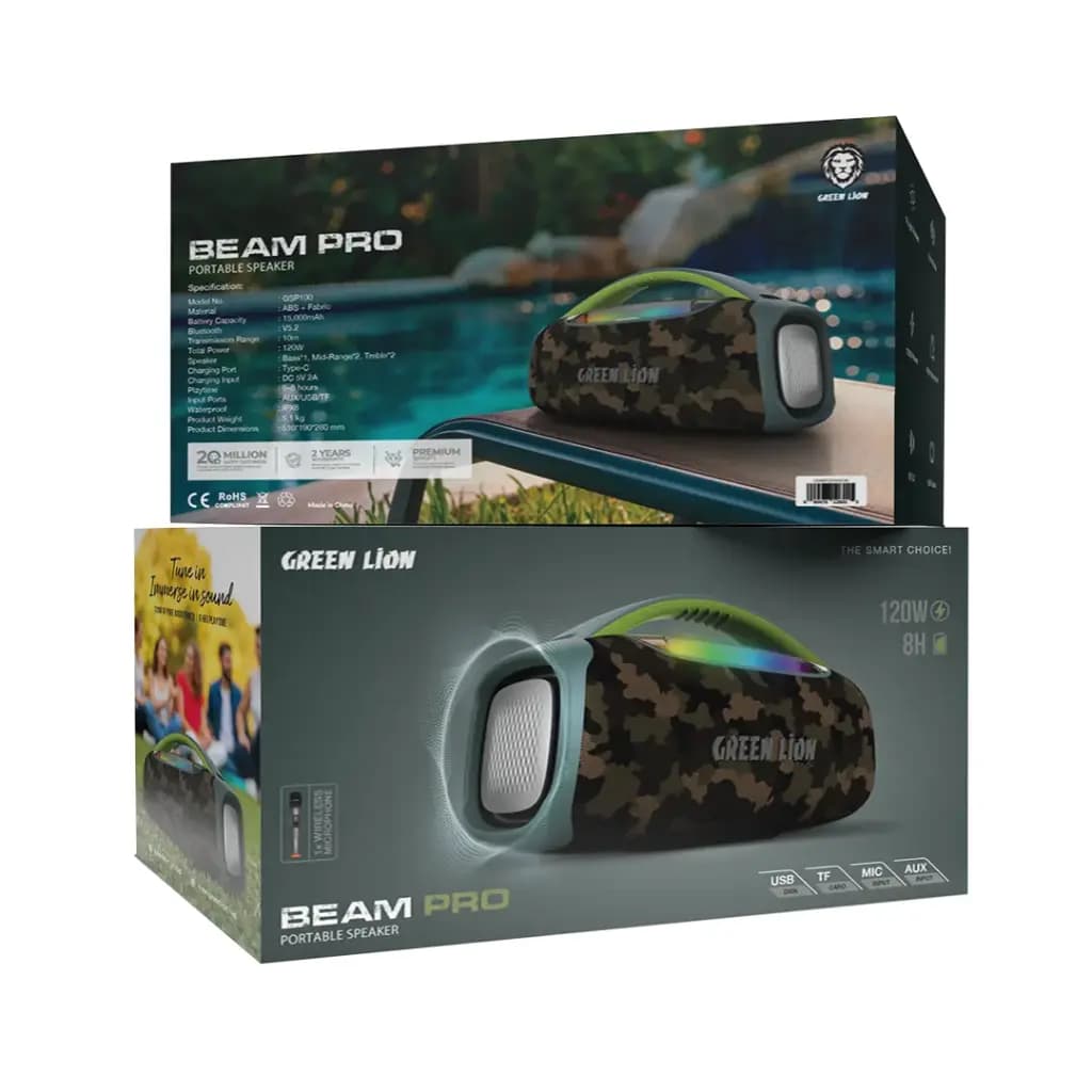 اسپیکر 120W گرین لاین مدل Beam Pro GNBP120WS — تصویر ۸