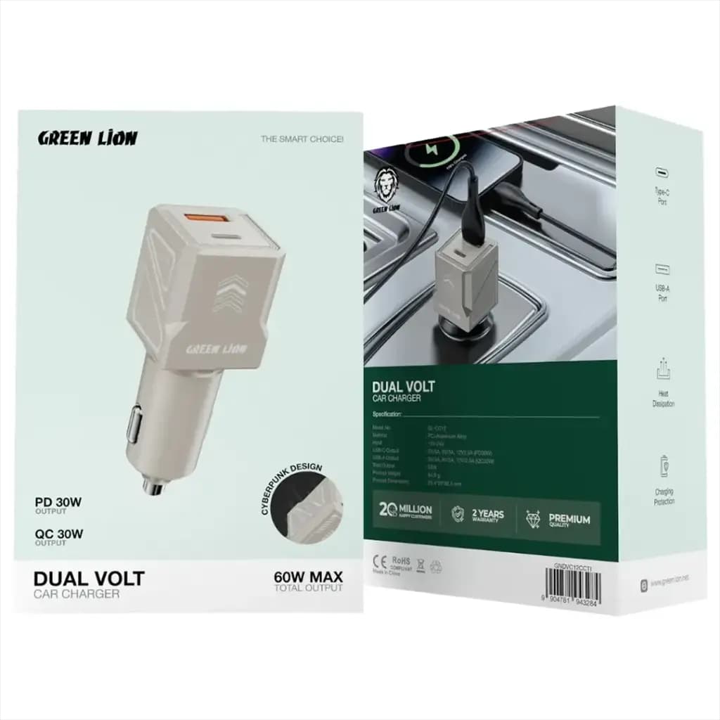 شارژر فندکی 60W گرین لاین مدل Dual Volt GNDVC12CC — تصویر ۱۰