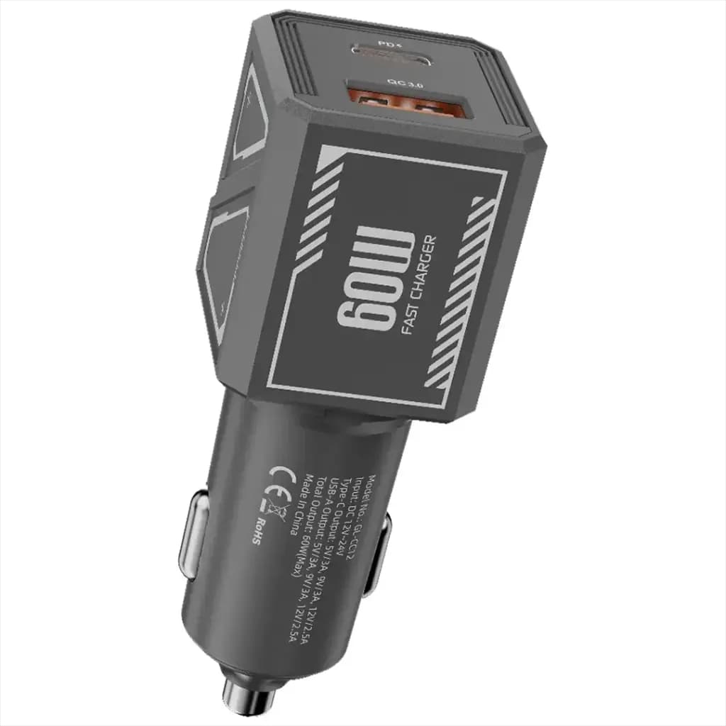 شارژر فندکی 60W گرین لاین مدل Dual Volt GNDVC12CC — تصویر ۷