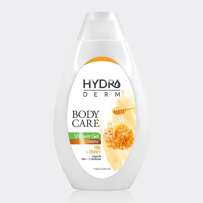 شامپو بدن کرمی شیر و عسل هیدرودرم Hydroderm Milk & Honey Body Care 500g