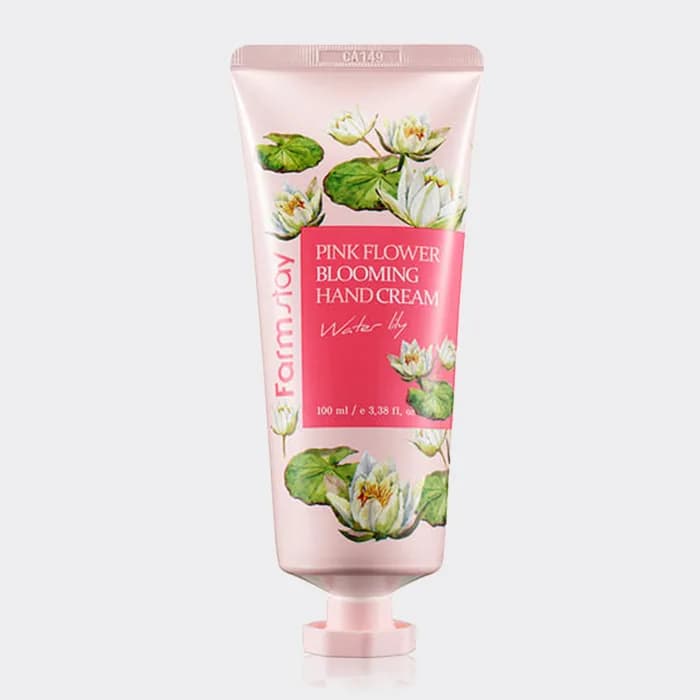 کرم دست نیلوفر آبی فارم استی Farm Stay Pink Flower Water Lily Hand Cream 100ml — تصویر ۲