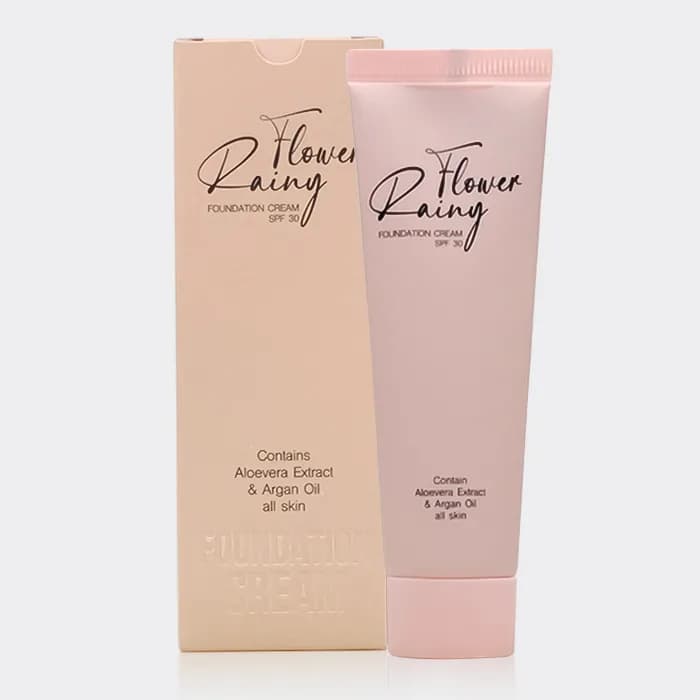 کرم پودر آرگان و آلوئه ورا رینی فلاور Rainy Flower SPF30 Foundation Cream 30ml — تصویر ۶
