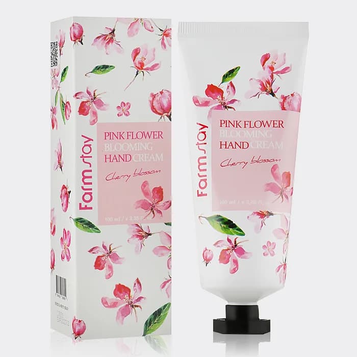 کرم دست شکوفه گیلاس فارم استی Farm Stay Pink Flower Chery Blossom Hand Cream 100ml — تصویر ۵