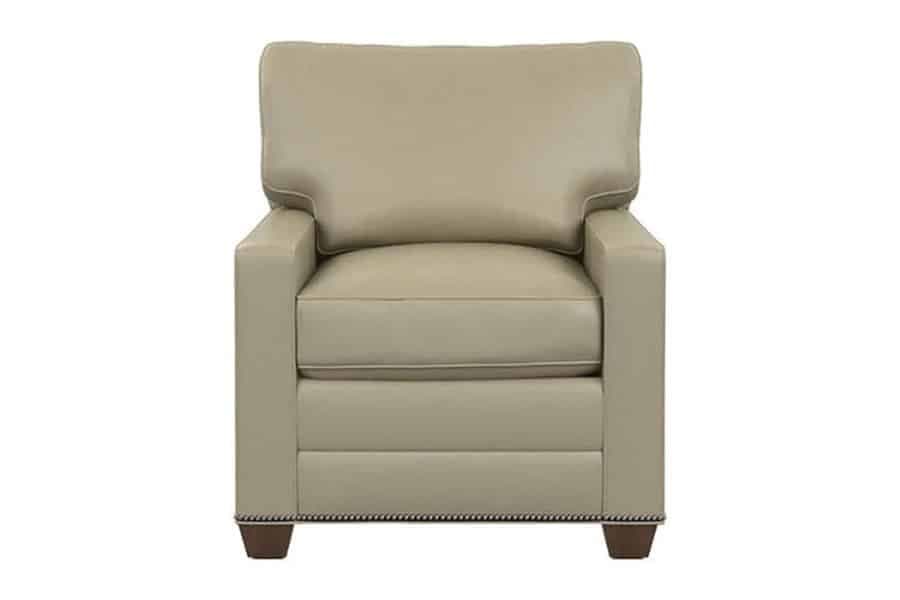 مبل چرمی تک‌ نفره بنت با دسته‌های تخت — تصویر ۲