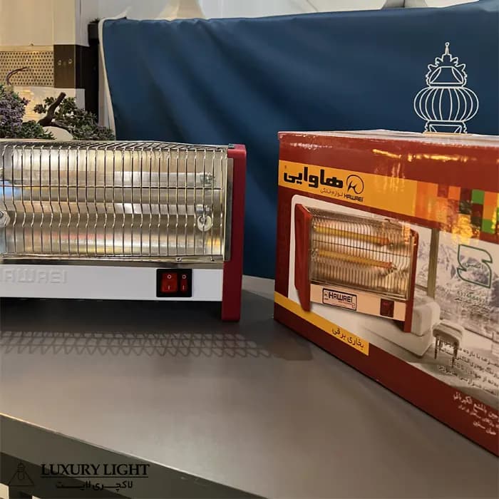 بخاری برقی 2 شعله 800 وات هاوایی مدل بدون فن H2271 — تصویر ۵