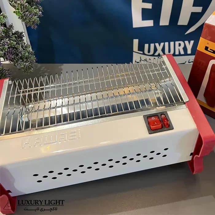 بخاری برقی 2 شعله 800 وات هاوایی مدل بدون فن H2271 — تصویر ۶