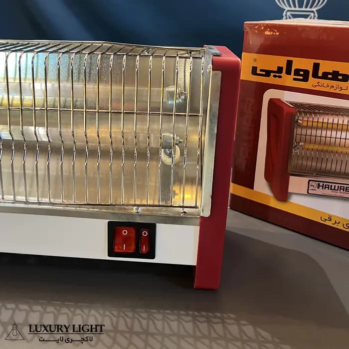 بخاری برقی 2 شعله 800 وات هاوایی مدل بدون فن H2271 — تصویر ۸