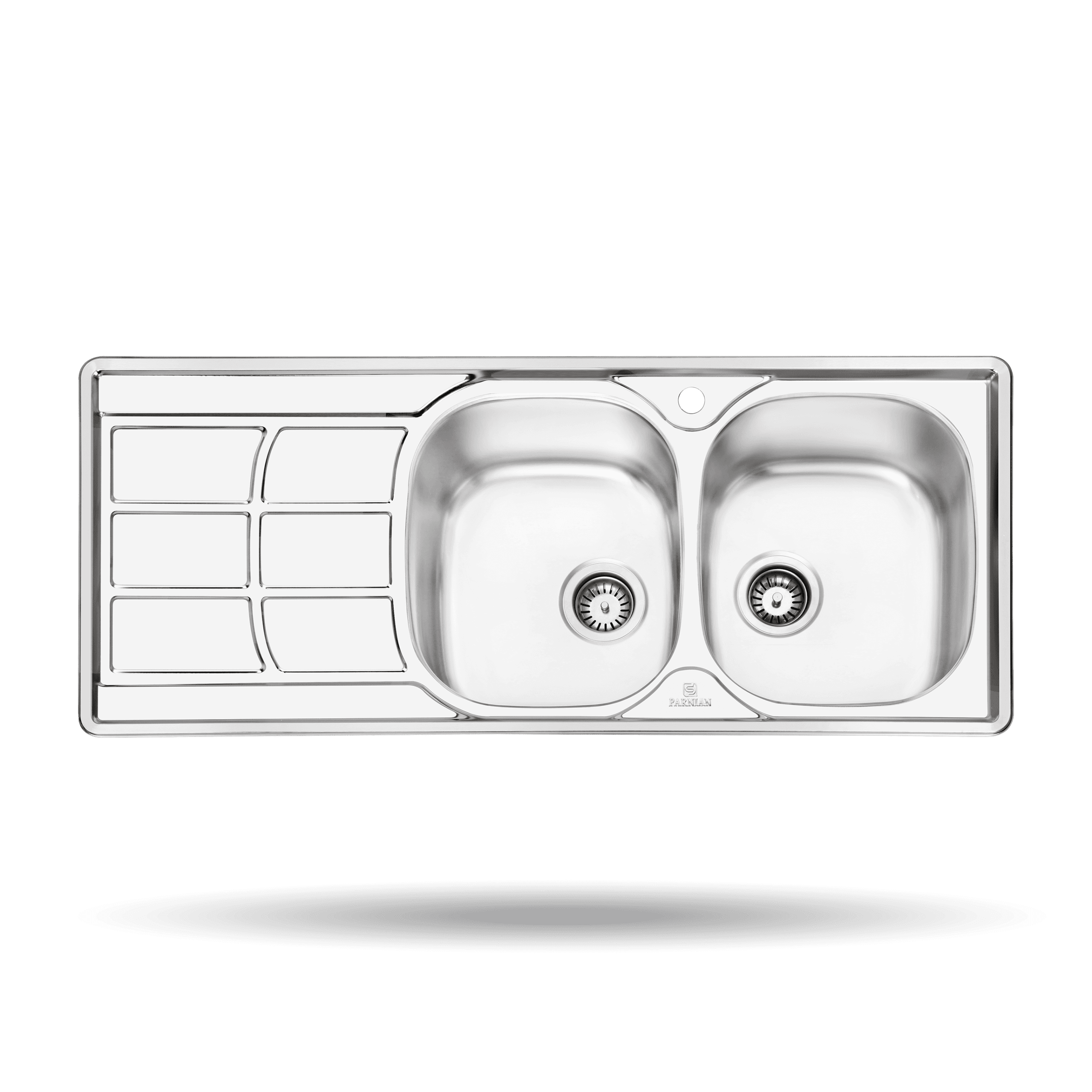 سینک ظرفشویی توکار پرنیان استیل کد PS 1209 — تصویر ۲