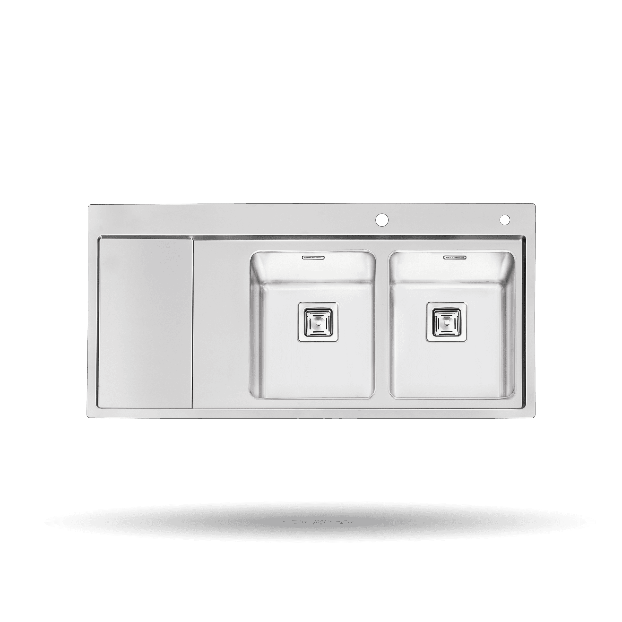 سینک ظرفشویی توکار پرنیان استیل کد PS 1216 — تصویر ۲