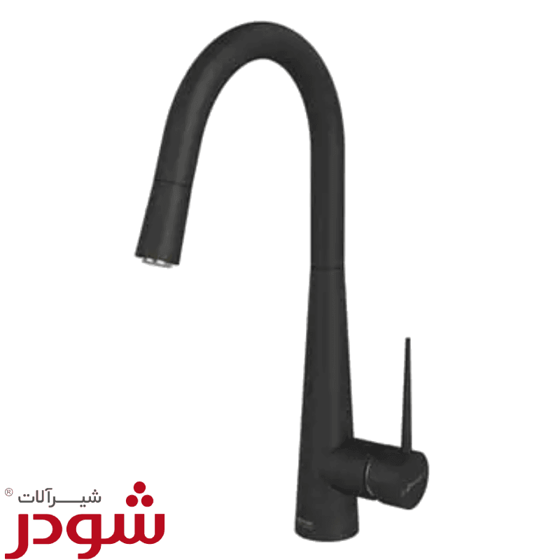 شیرآلات شودر آشپزخانه شاوری مدل ایتن مشکی