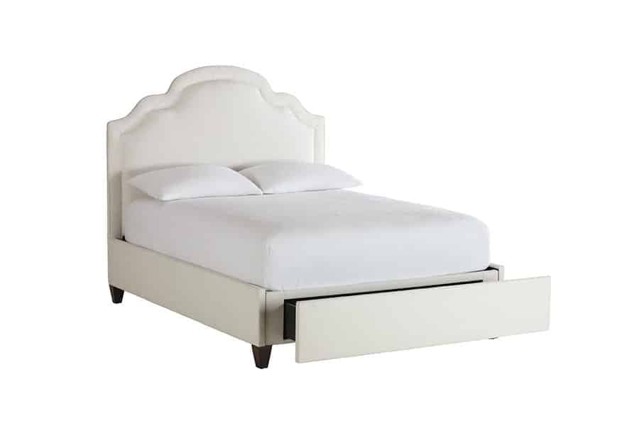 تخت خواب دونفره پارچه‌ای کشودار النورا Elenora