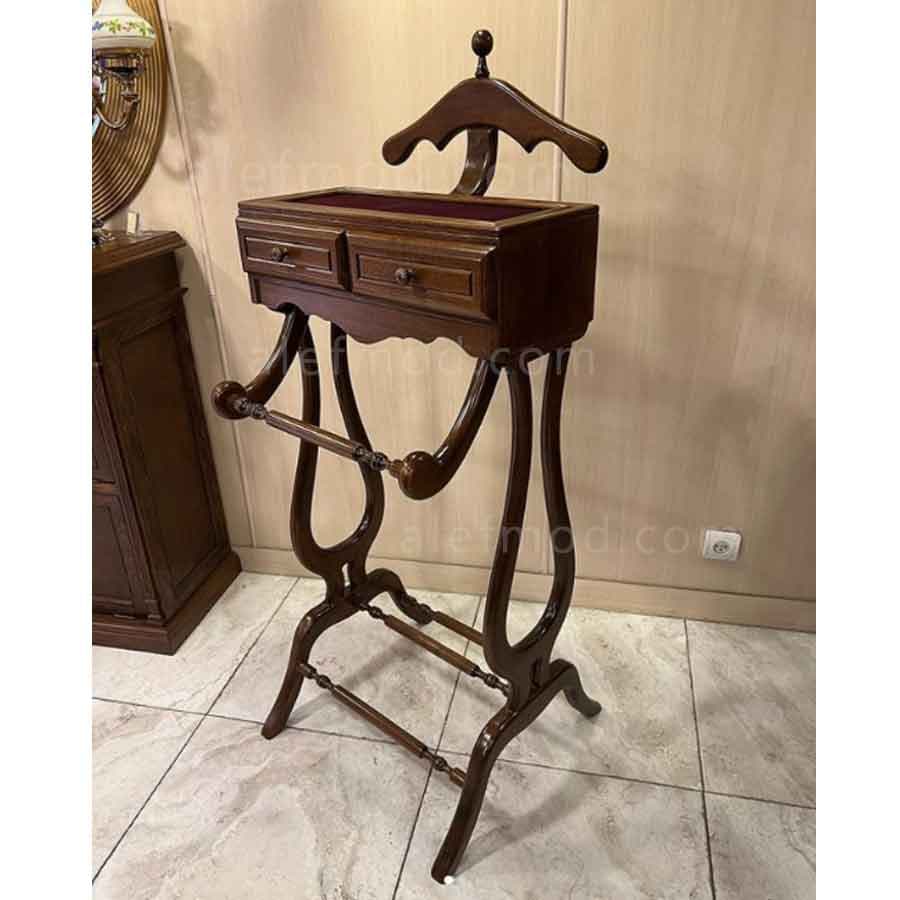 جا کتی چوبی ایستاده (جالباسی ایستاده با کشو) مدل 16266 — تصویر ۸