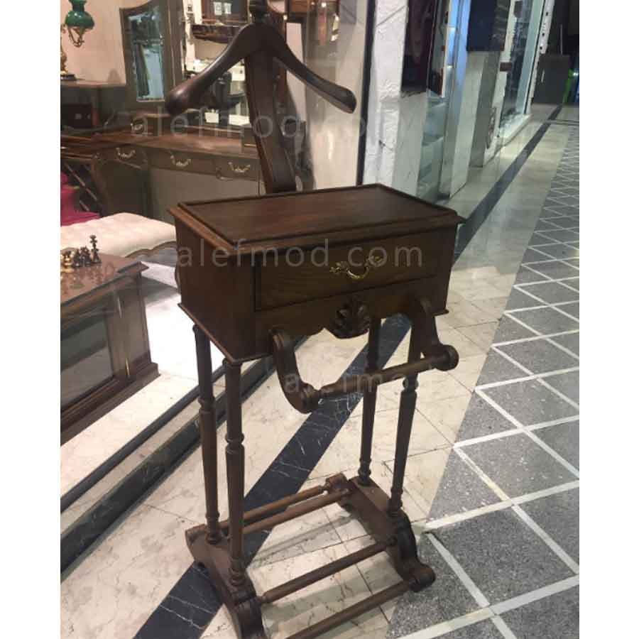 جا کتی چوبی ایستاده (جالباسی ایستاده با کشو) مدل 16266 — تصویر ۷