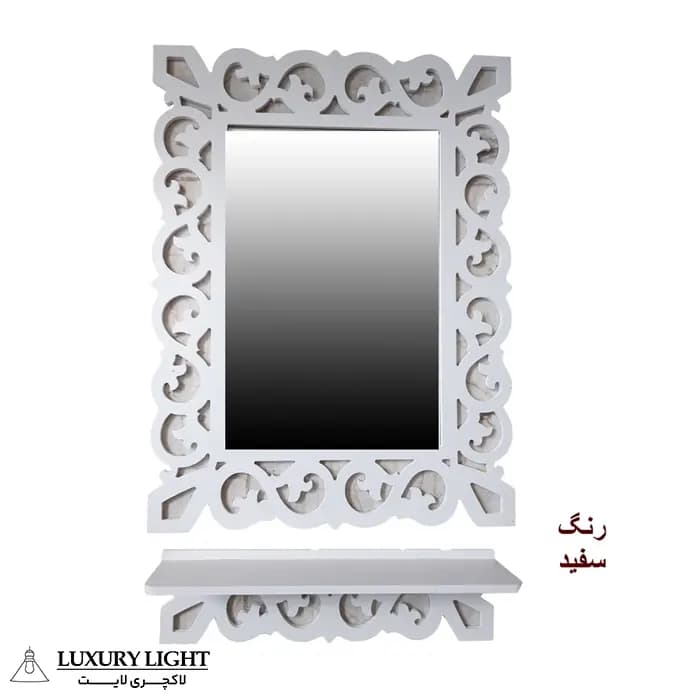 آینه دیواری مدل یاقوت به همراه شلف دیواری — تصویر ۱۱