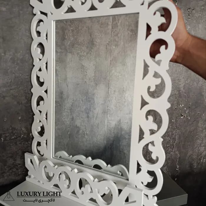 آینه دیواری مدل یاقوت به همراه شلف دیواری — تصویر ۸