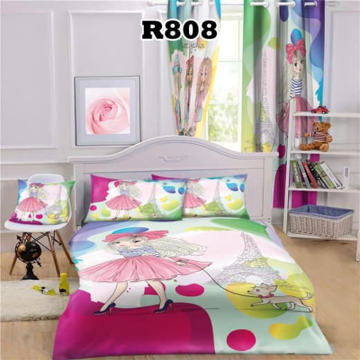 روتختی چاپی دختر و برج ایفل کد R808