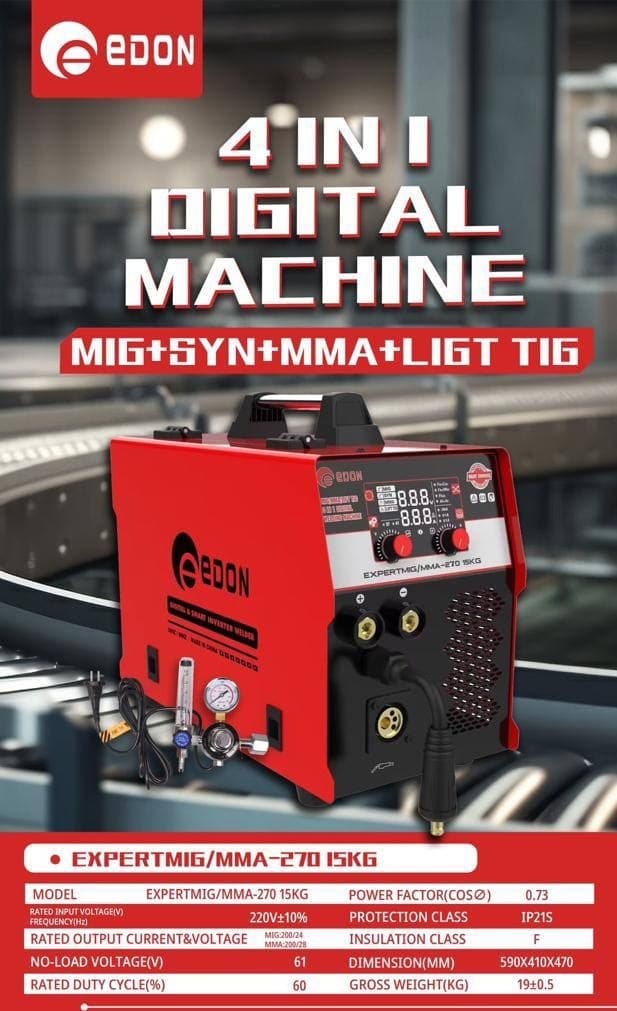 اینورتر جوشکاری 4 کاره ادون مدل EXPERT MIG/MMA-270 15KG — تصویر ۳