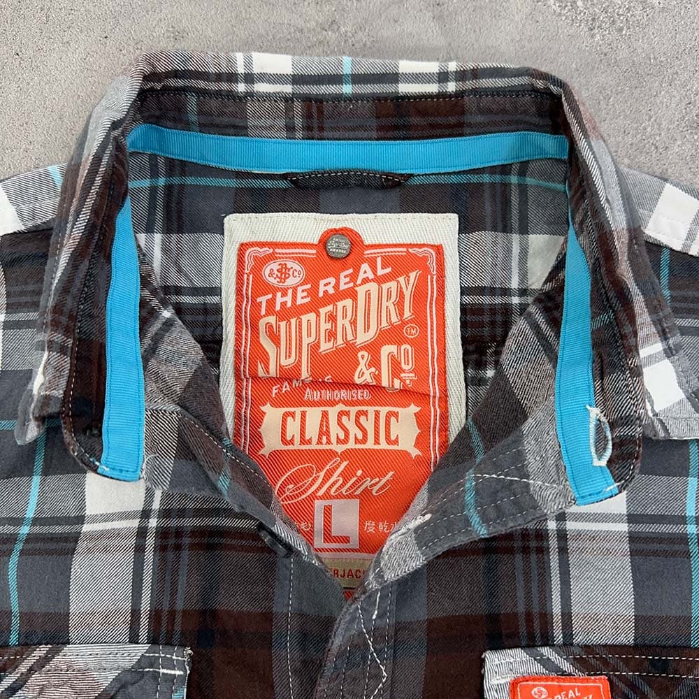 پیراهن مردانه اورجینال SUPER DRY پاییزه سایز L — تصویر ۱۲