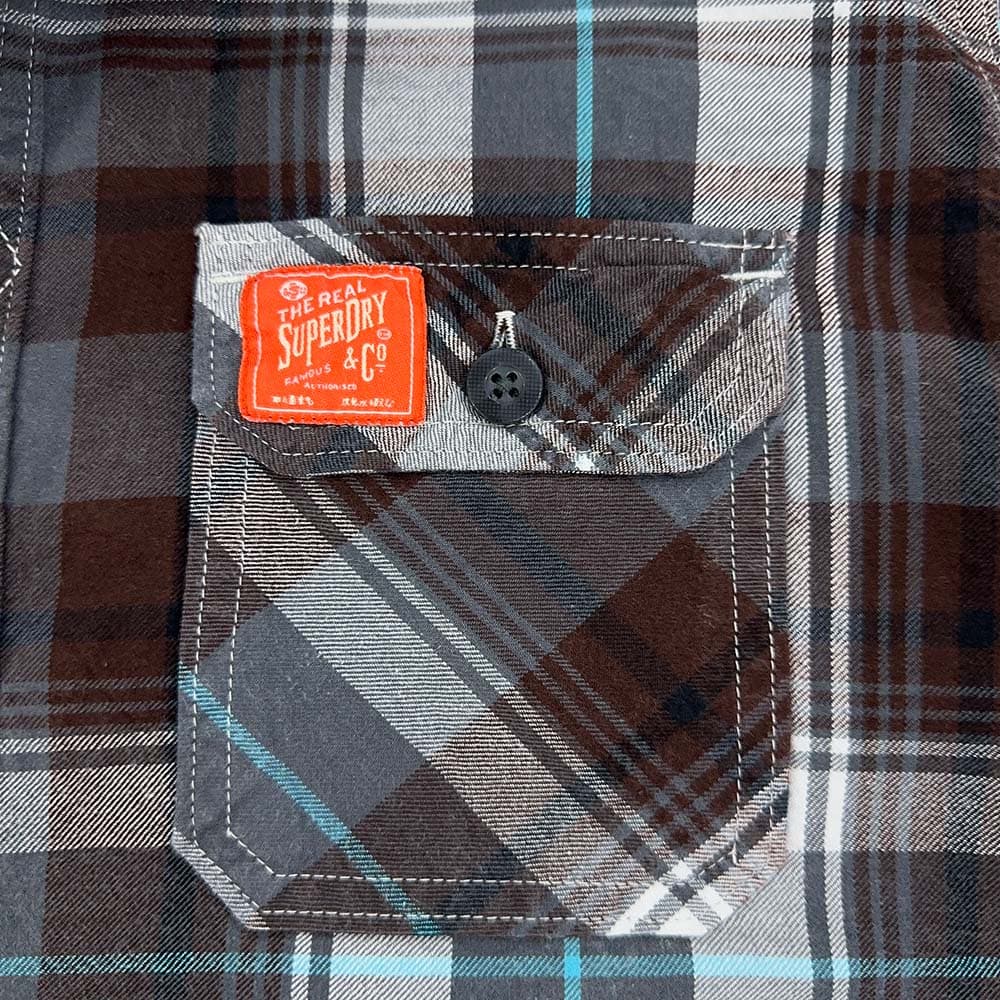 پیراهن مردانه اورجینال SUPER DRY پاییزه سایز L — تصویر ۶