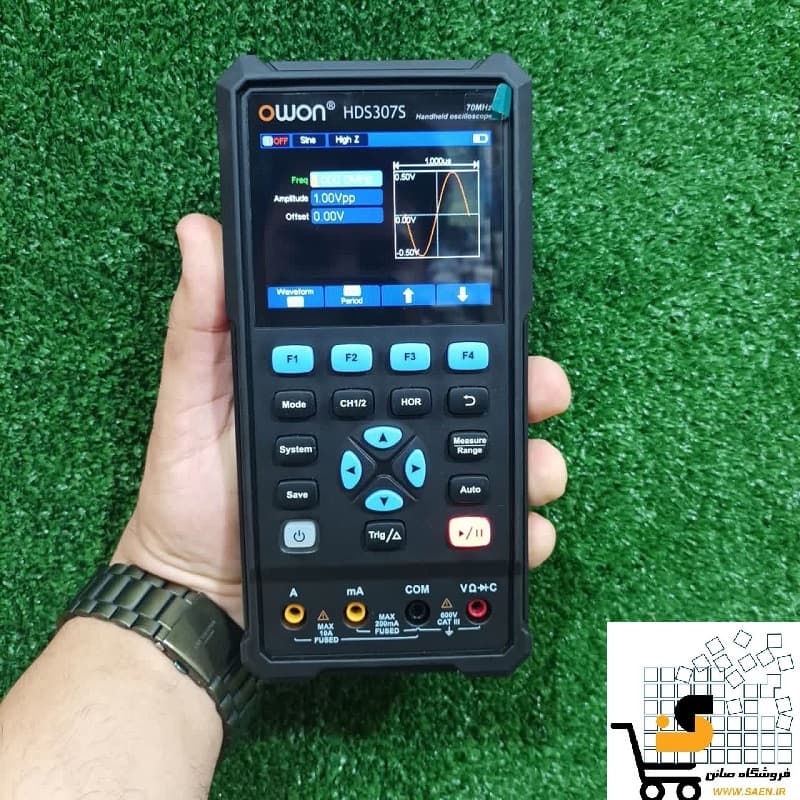 اسیلوسکوپ دستی با فانکشن ژنراتور و مولتیمتر HDS307S دو کانال ساخت کمپانی OWON — تصویر ۱۰