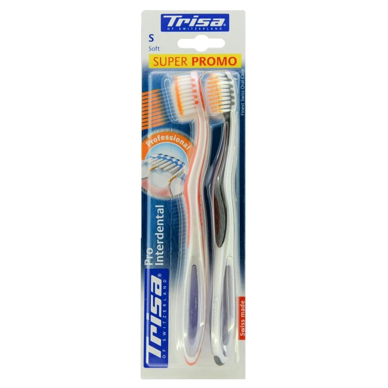 مسواک نرم دوتایی تریزا (مدل Pro Interdental) | داروخانه روشا