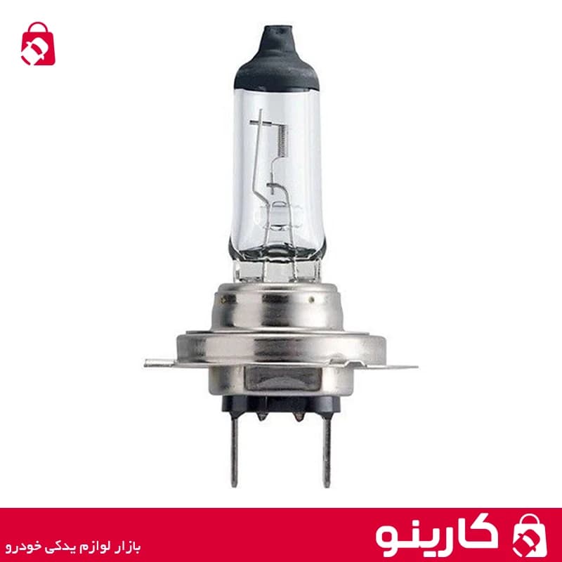 لامپ هالوژن H7PT45 چراغ جلو 55 وات 12 ولت با پایه گرد تک خار بدون سیم پژو پارس ایساکو — تصویر ۳