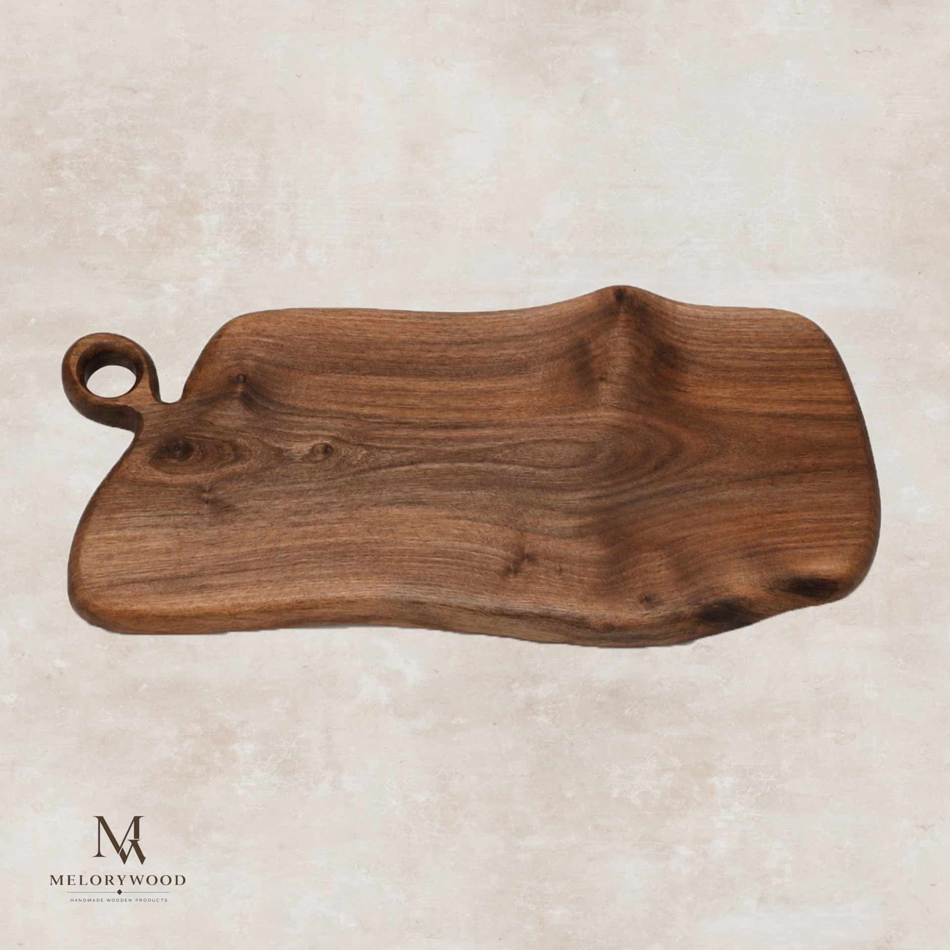 تخته گوشت چوب گردو دسته دار کد d679