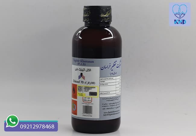 الکل طبی ۱ لیتری 70 درصد تقطیر خراسان | خرید 1 عددی