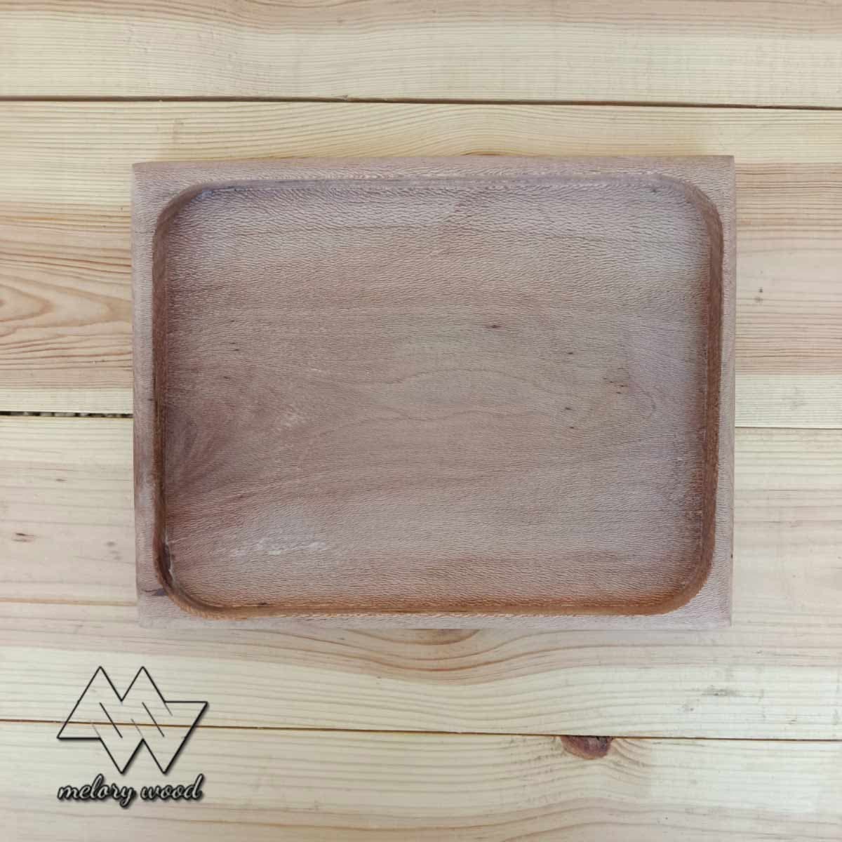 سینی مستطیلی چوب چنار سایز کوچک کد d578 — تصویر ۵